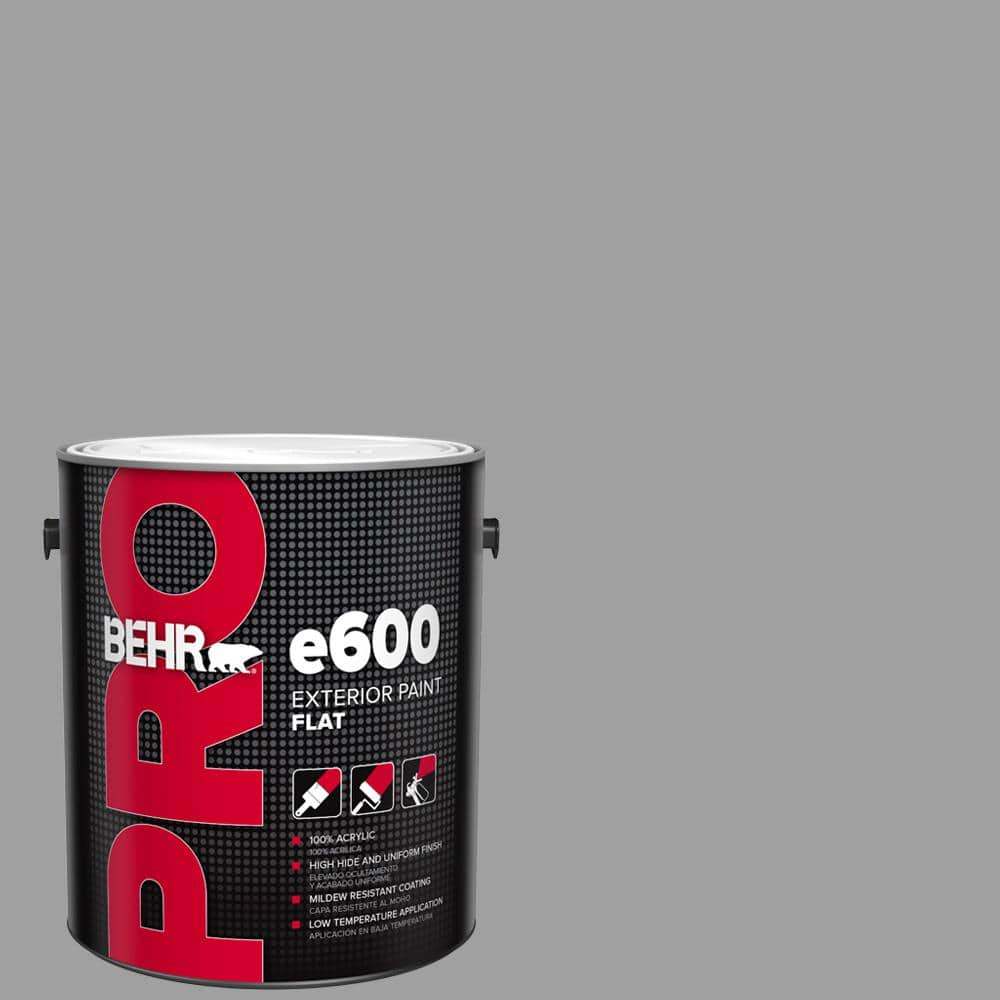 BEHR PRO 1 gal. PPU2606 Elemental Gray Flat Exterior Paint PR61001