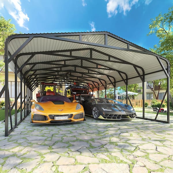 20 ft. W x 30 ft. D Metal Carport, Car Canopy and Shelter
