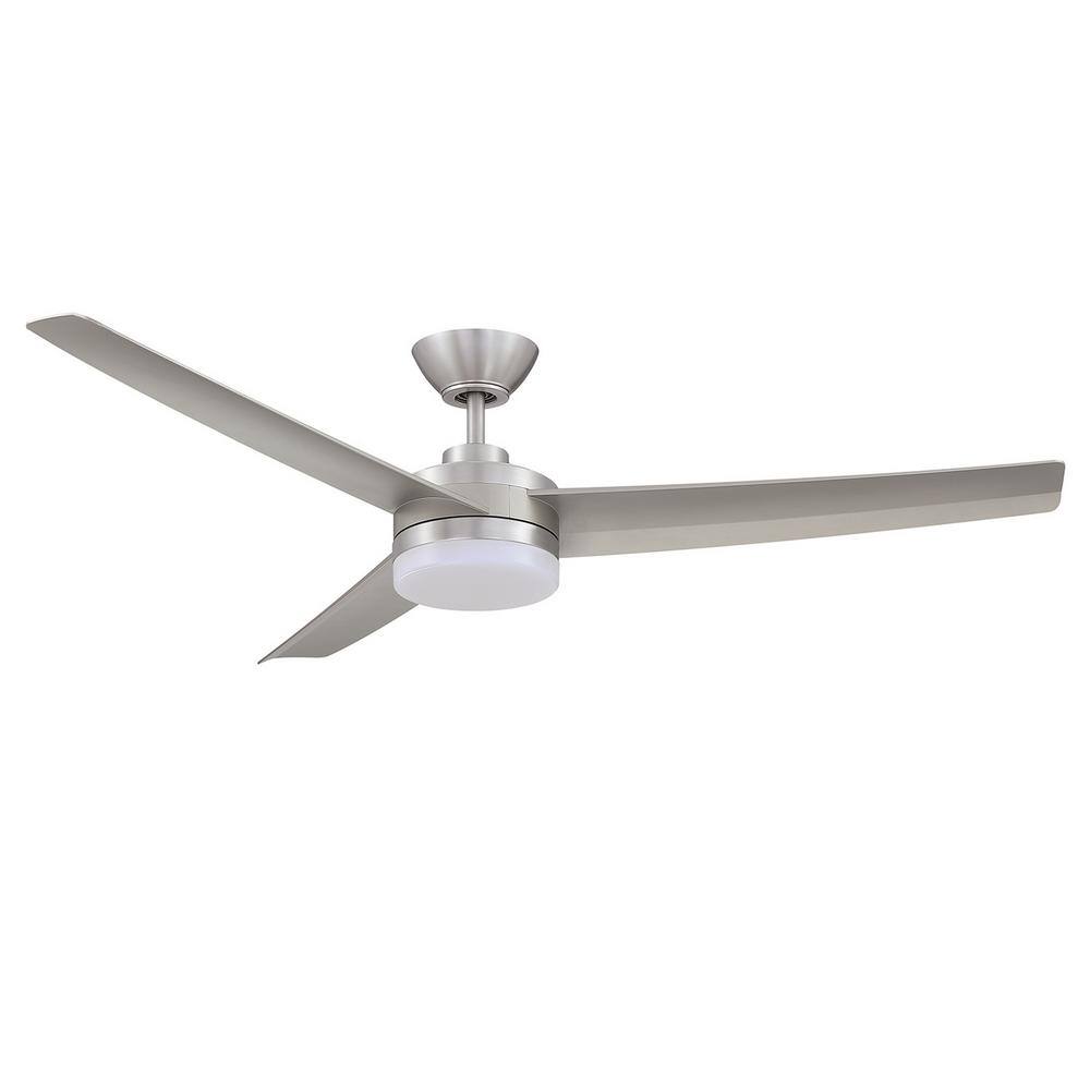 Kendal Lighting CAPRION 52 in. Integrated LED Indoor Nickel Ceiling Fan