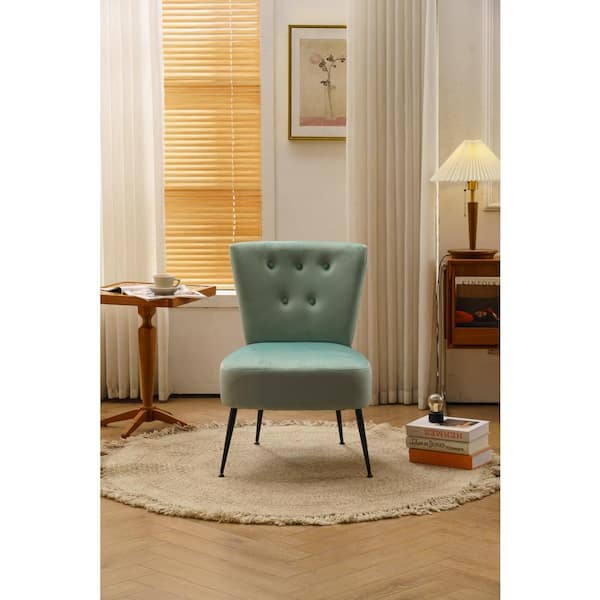 Light green velvet chair hot sale