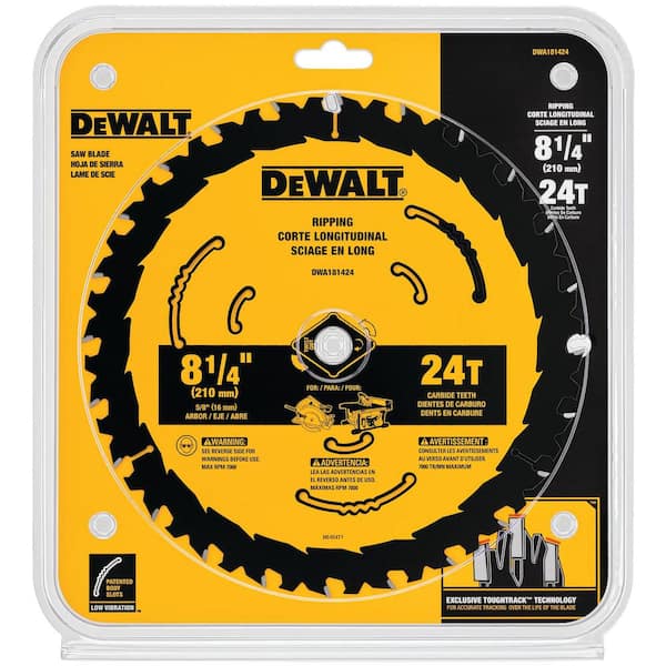 DEWALT 8-1/4 in. 24-Tooth Circular Saw Blade DWA181424 - The Home