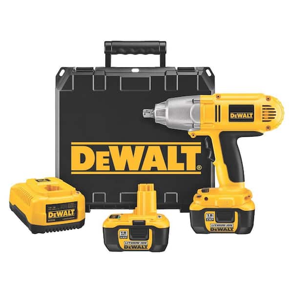 DEWALT 18-Volt XRP Lithium-Ion Cordless 1/2 in. High Torque Impact Wrench Kit with (2) Batteries 2Ah, 1-Hour Charger and Case