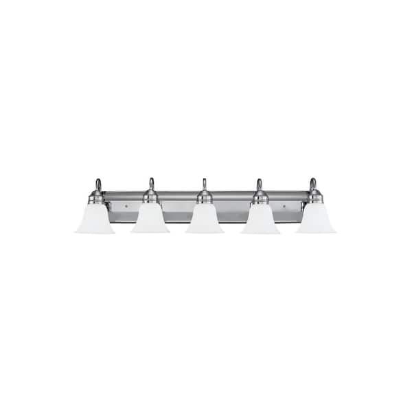 Generation Lighting Gladstone 5-Light Chrome Bath Light with LED Bulbs