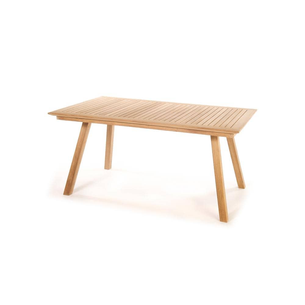 Cordele 63 in. x 36 in. Rectangular Natural Teak Outdoor Dining Table