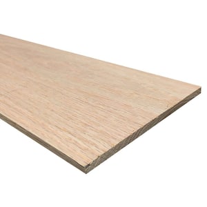 1/4 in. x 6 in. x 3 ft. Hobby Board Kiln Dried S4S Oak Board (20-Piece)