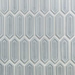 Delphi Hexagon Arctic Blue 9.5 in. x 15.5 in. Glazed Ceramic Mosaic Tile (1.02 sq. ft./Sheet)