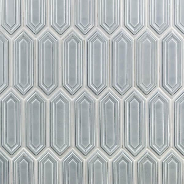 Delphi Hexagon Arctic Blue 9.5 in. x 15.5 in. Glazed Ceramic Mosaic Tile (1.02 sq. ft./Sheet)