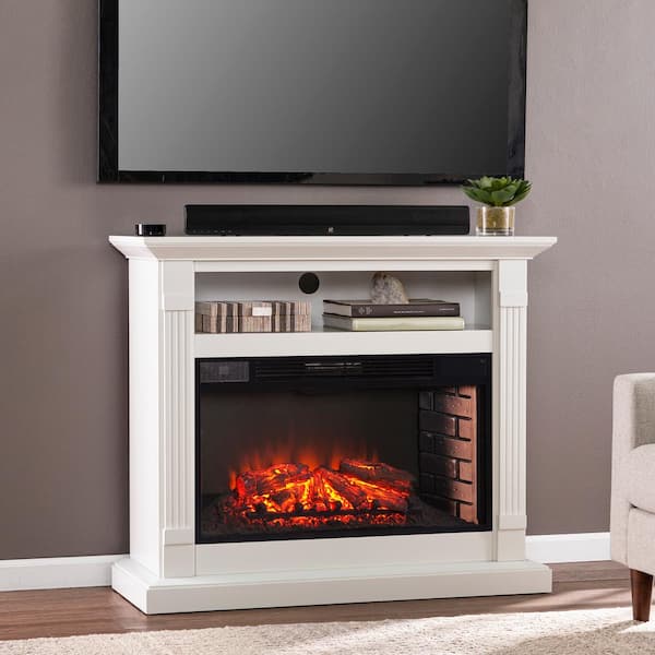 Southern Enterprises Horstyn 23 in. Electric Fireplace in Gray