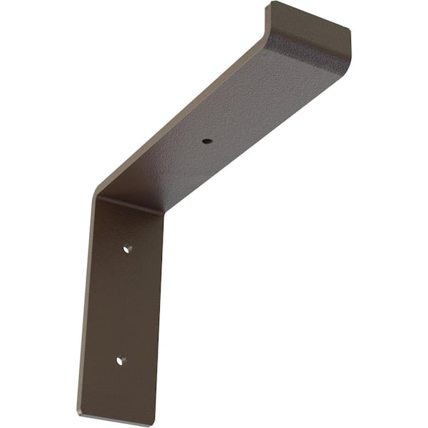 Ekena Millwork 2 in. x 6 3/4 in. x 8 in. Hammered Brown Steel Truss Shelf Bracket