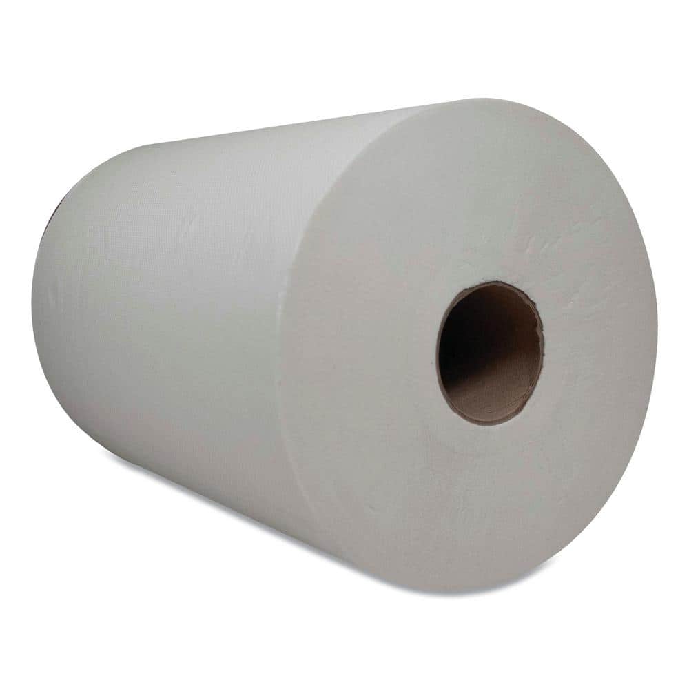 TAD Hardwound Paper Towels, 1-Ply, 7.25 in. x 500 ft., White, 6-Rolls/Carto