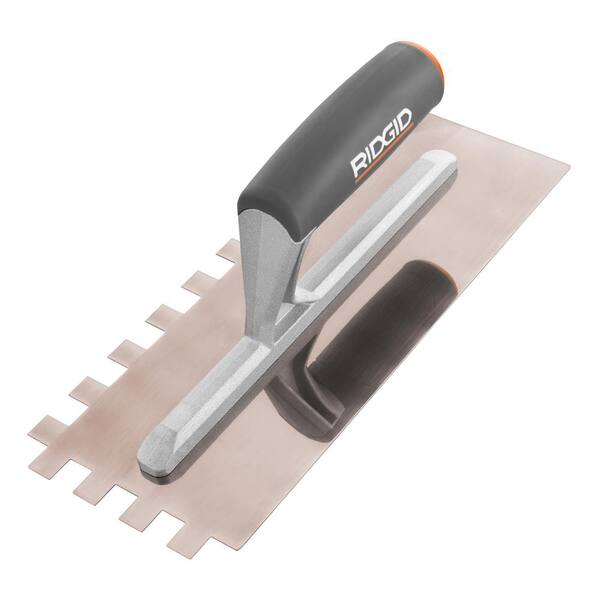 RIDGID XLT 1/2 in. x 1/2 in. Square Notch Trowel with Golden Finish