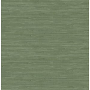 Hunter Green Classic Faux Grasscloth Peel and Stick Wallpaper