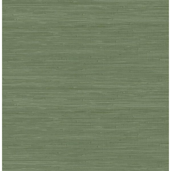 SOCIETY SOCIAL Hunter Green Classic Faux Grasscloth Peel and Stick Wallpaper