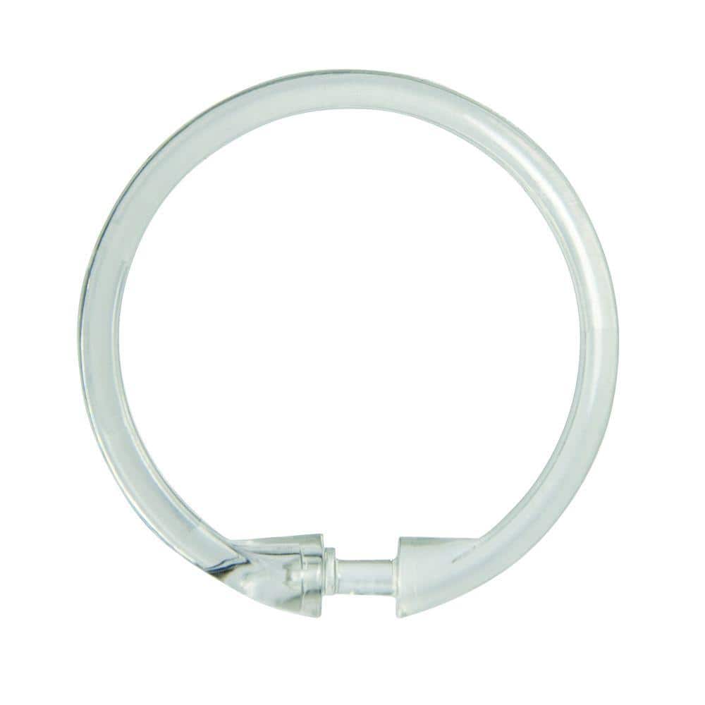 CLASSIC COLLECTION Plastic Shower Rings in Clear (12-Pack) HD61218 ...