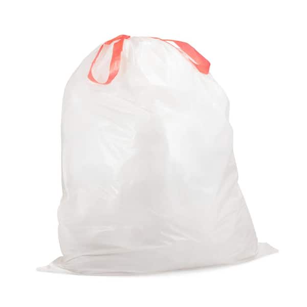 Code M 200 Count 12 Gallon | 45 Liter Trash Bags Compatible with Code M | White Drawstring Garbage Liners, Men's, Size: Medium