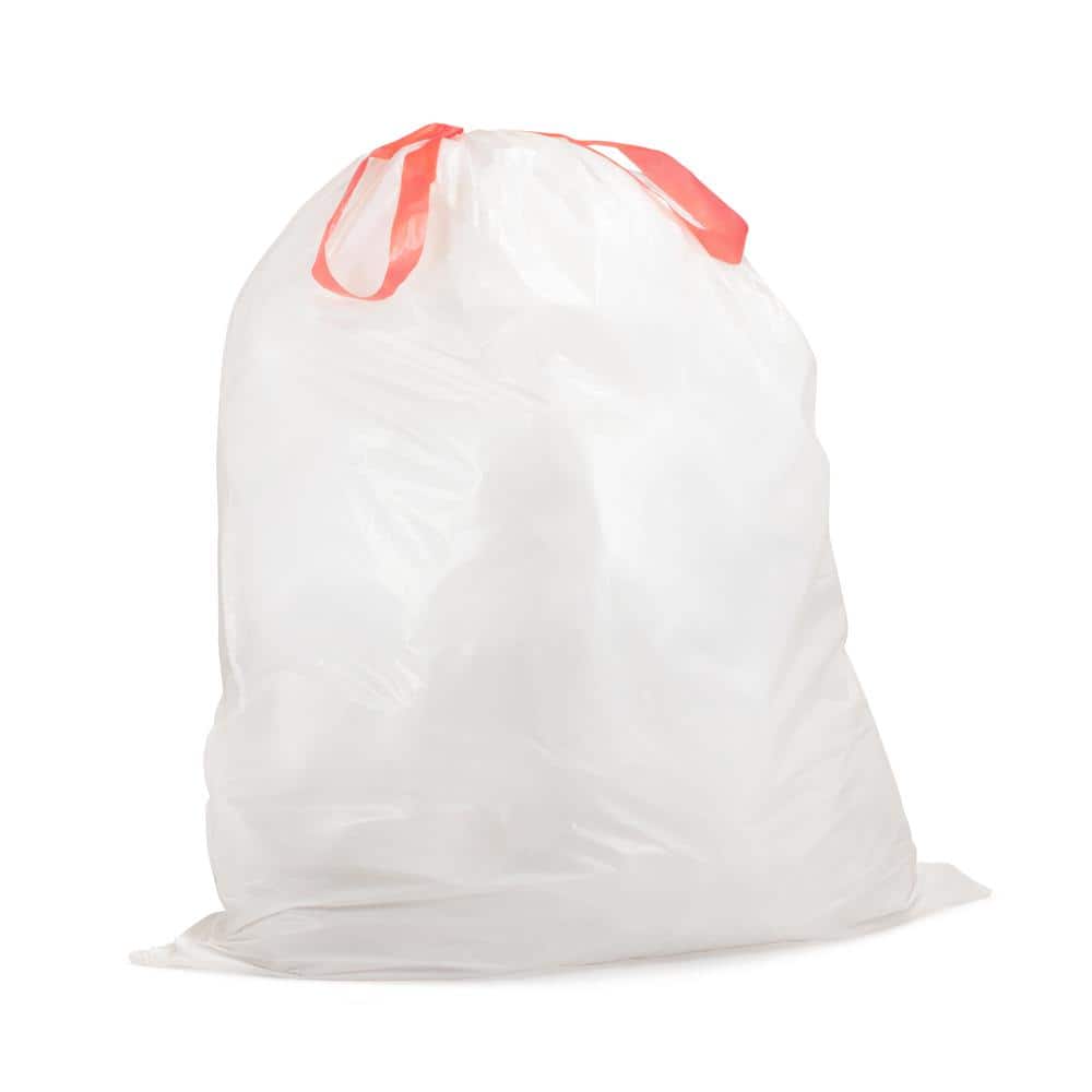 21 Gallon / 80 Liter White Drawstring Garbage Liners simplehuman* Code X  Compatible 26 x 34.75 (100 Count)