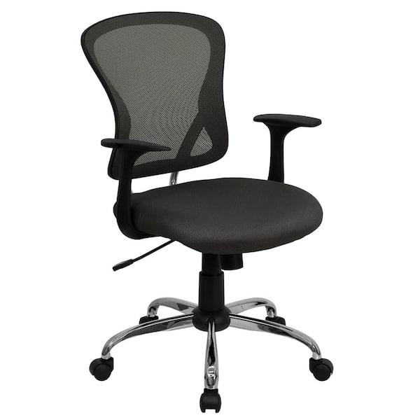 Flash Furniture Black Fabric Contemporary Adjustable Height Swivel  Upholstered Desk Chair in the Office Chairs department at