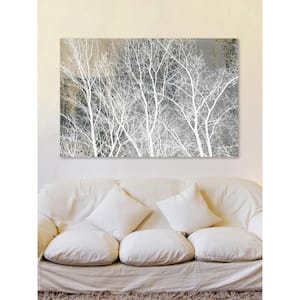 30 in. H x 45 in. W "Frosty White Branches" by Parvez Taj Printed Canvas Wall Art