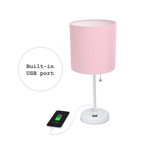 Simple Designs Pink Table Desk Lamp for Living Room with