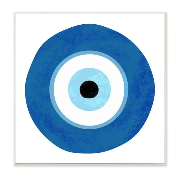 Stupell Industries Eye Centric Bold Blue Abstract Circular Dominant Shapes By Ziwei Li Unframed Print Abstract Wall Art 12 in. x 12 in.