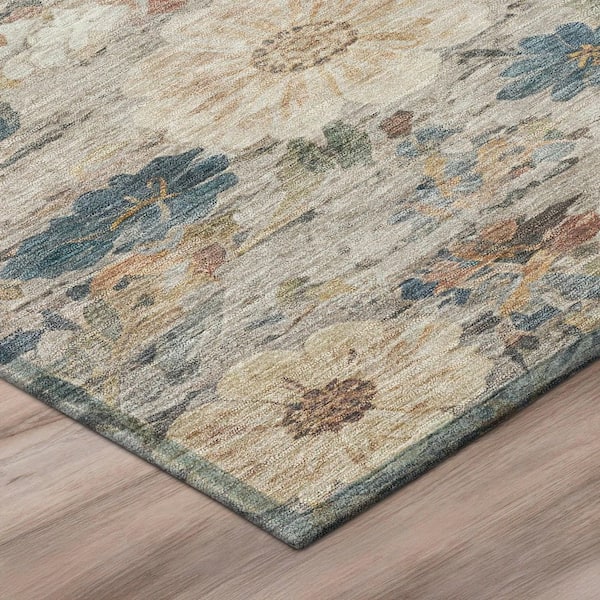 Chantille Machine Washable Indoor/Outdoor Abstract ACN2946 Putty 8 ft. x 10 ft. Area Rug
