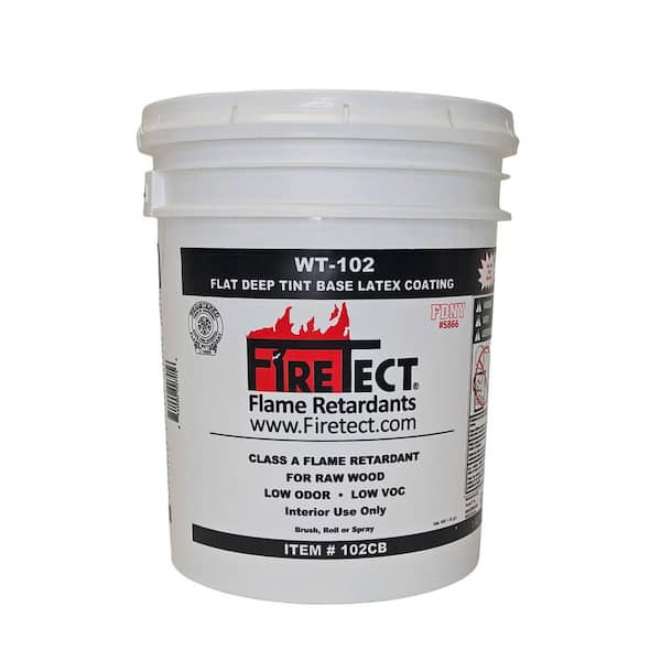 Firetect WT-102 5 Gal. Color Base Flat Latex Fireproofing Flame ...