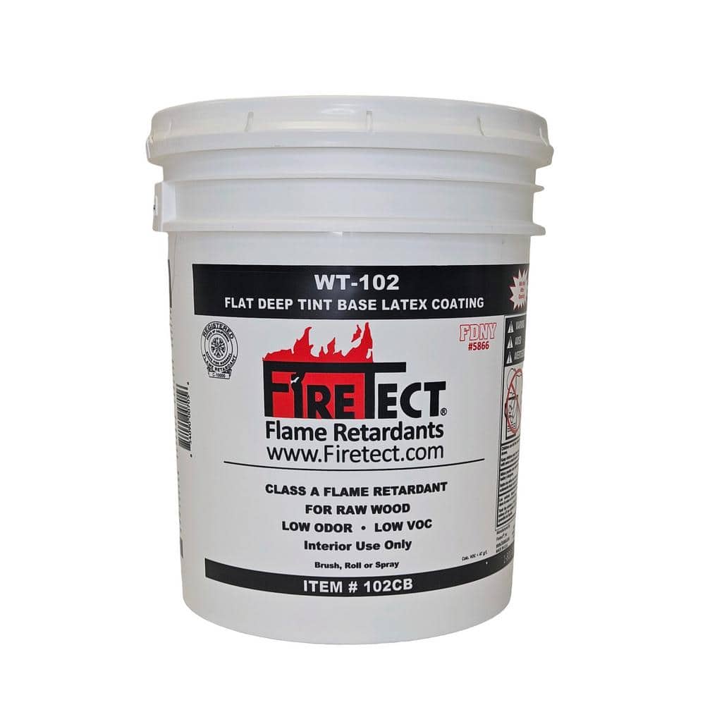 WT-102 5 gal. Color Base Flat Latex Fireproofing Flame Retardant Paint for 