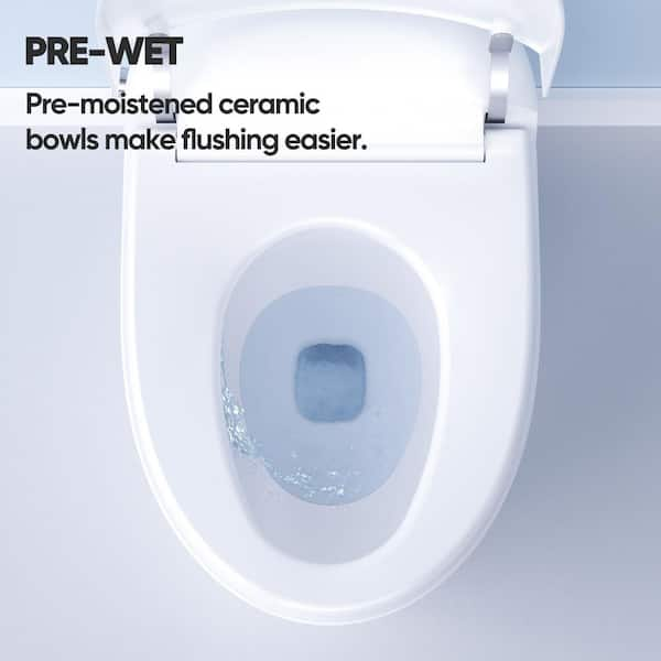 HOROW Luxury Modern Tankless 1/1.27 GPF Heated Bidet Auto Close