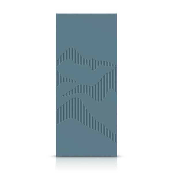 CALHOME 30 in. x 84 in. Hollow Core Dignity Blue Painted Composite MDF Interior Door Slab