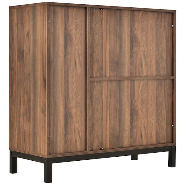 Black Kitchen Island Sideboards Buffets Coffee Bar Cabinet with Wine R