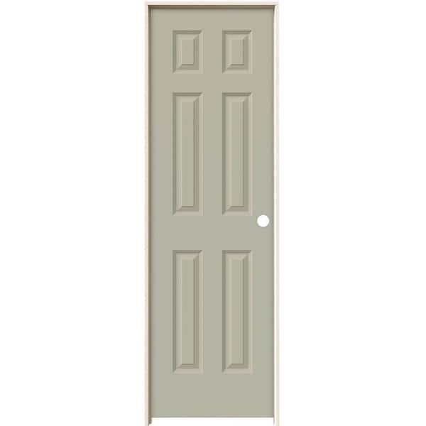 JELD-WEN 24 in. x 80 in. Colonist Desert Sand Painted Left-Hand Smooth Molded Composite Single Prehung Interior Door