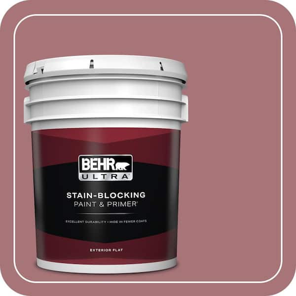 BEHR ULTRA 5 gal. #S130-5 Heirloom Rose Flat Exterior Paint & Primer