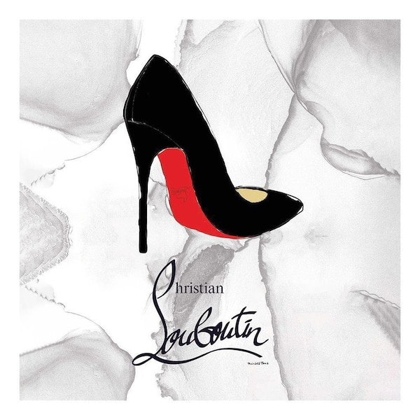 VENICE BEACH Collections Glam Black and Red Classy Pump Heel by Fairchild Paris 1-Piece Unframed Abstract Poster Art Print 30 in. x 30 in.