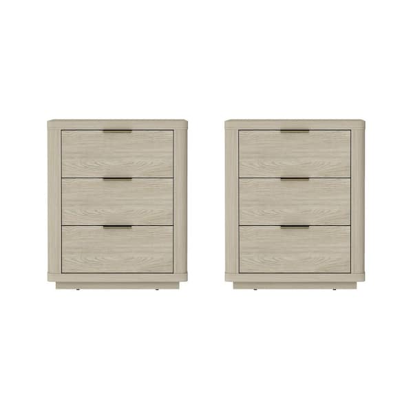Manhattan Comfort Evelyn Modern Natural 3-Drawer 20 in. W