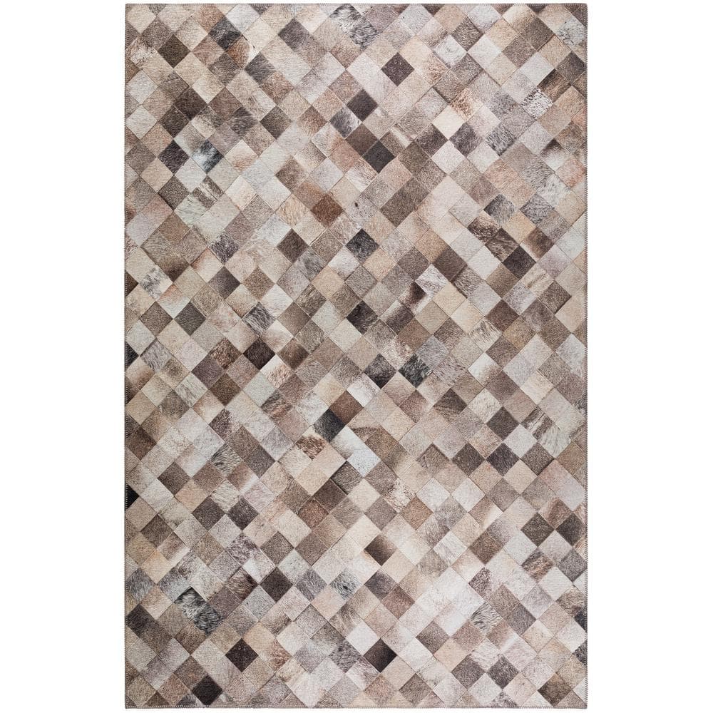 Laredo Grey 9 ft. x 12 ft. Indoor/Outdoor Washable Rug
