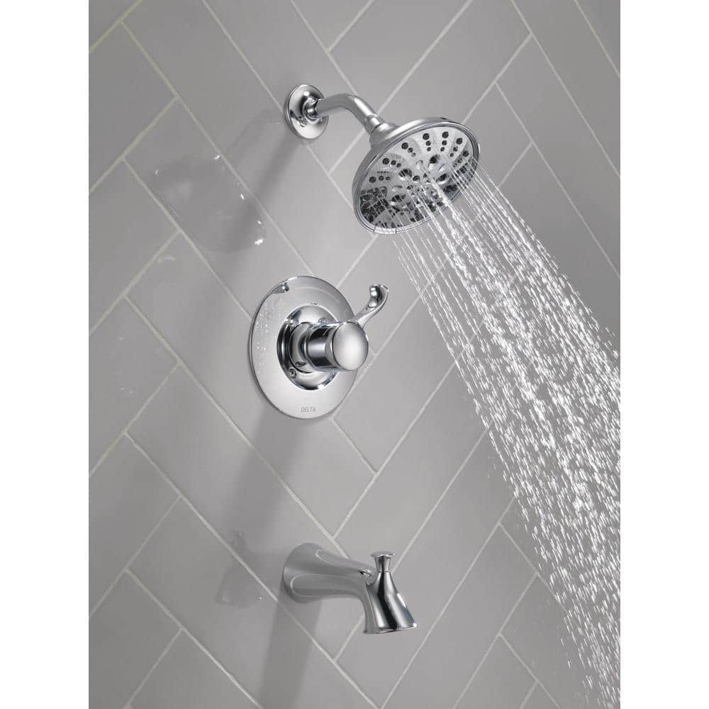 Esato Chrome Wall Mounted Tub and Shower Faucet Set