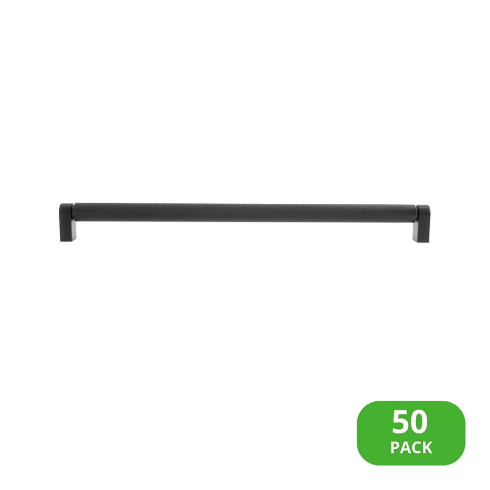 50-Pack Kent Knurled 12 in. (305 mm) Center-to-Center Industrial Matte Black Bar Drawer Pull price history on PriceWatchPro