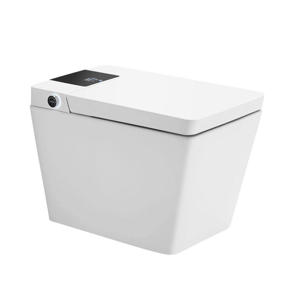 Elongated Smart Toilet Bidet with Bidet Built In, Foot Sensor, Auto Open/Close and Remote Control 1.28 GPF in White price history on PriceWatchPro