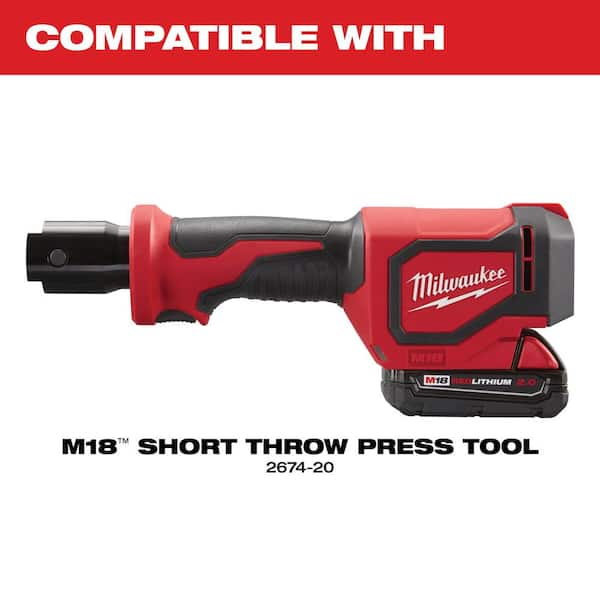 Milwaukee M18 1/2 in. PEX Crimp Press Tool Jaw 49-16-2631C - The