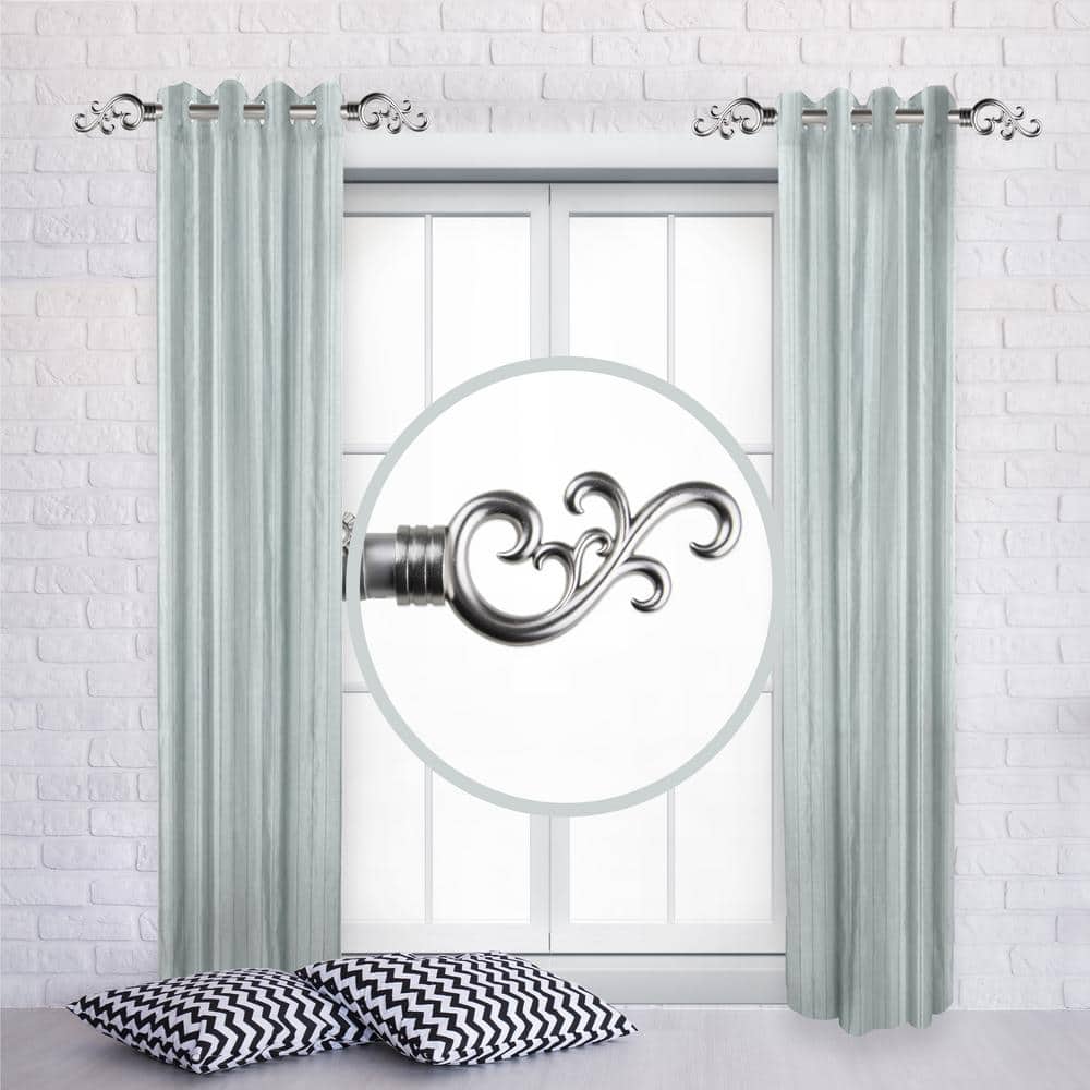 Madeline 12 in. - 20 in. L Adjustable 1 in. Dia Single Side Window Curtain Rod in Satin Nickel (Set of 2) price history on PriceWatchPro
