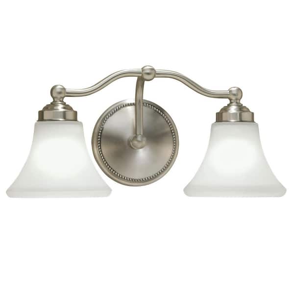 NORWELL Soleil 2-Light Brush Nickel Wall Sconce
