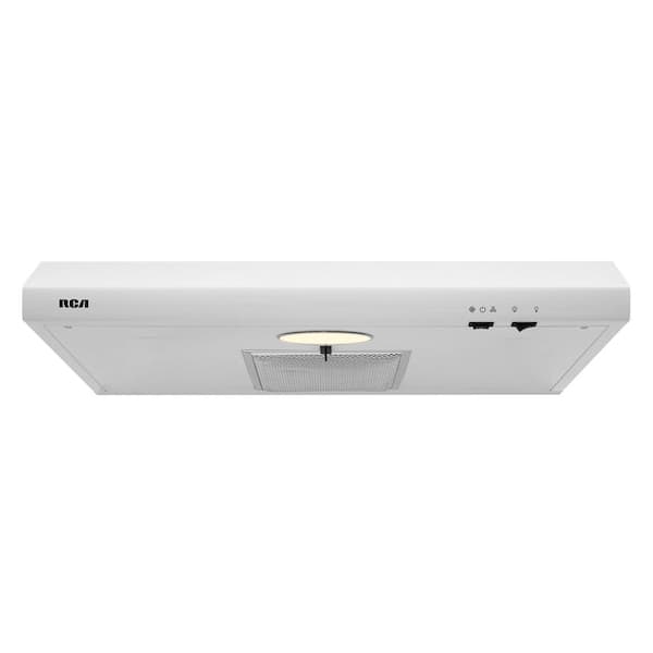 30 in. Century Collection Ductless 160 CFM Under Cabinet Range Hood, Reusable Filter, Light, White