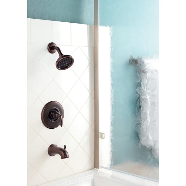 Avalon 1-Handle Tub and Shower Faucet Trim Kit Tuscan Bronze (Valve Not Included)