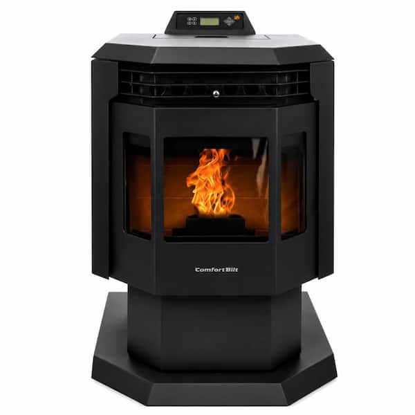2,400 sq. ft. Pellet Stove with 40 lbs. Hopper in Black
