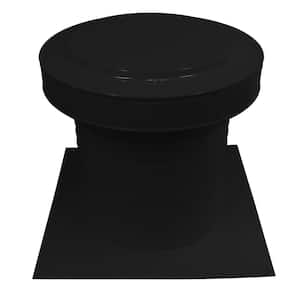12 in. Dia Aluminum Static Keepa Vent in Black