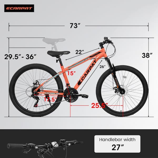 Sudzendf 26 in. Wheels Mountain Bike Carbon Steel Frame Disc