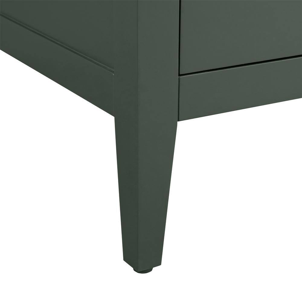 24" Vintage Green Single Sink Bathroom Vanity with Ceramic Top