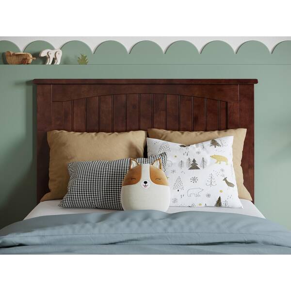 AFI Nantucket Walnut Brown Twin Solid Wood Panel Headboard with ...