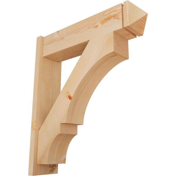 Ekena Millwork 8 in. x 34 in. x 30 in. Balboa Arts and Crafts Smooth Douglas Fir Outlooker