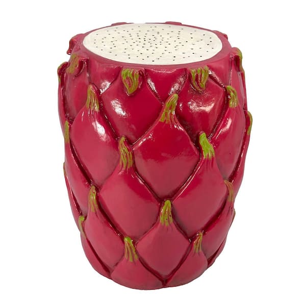 Unbranded Dragon Fruit Stool Polyresin Side Table 18"